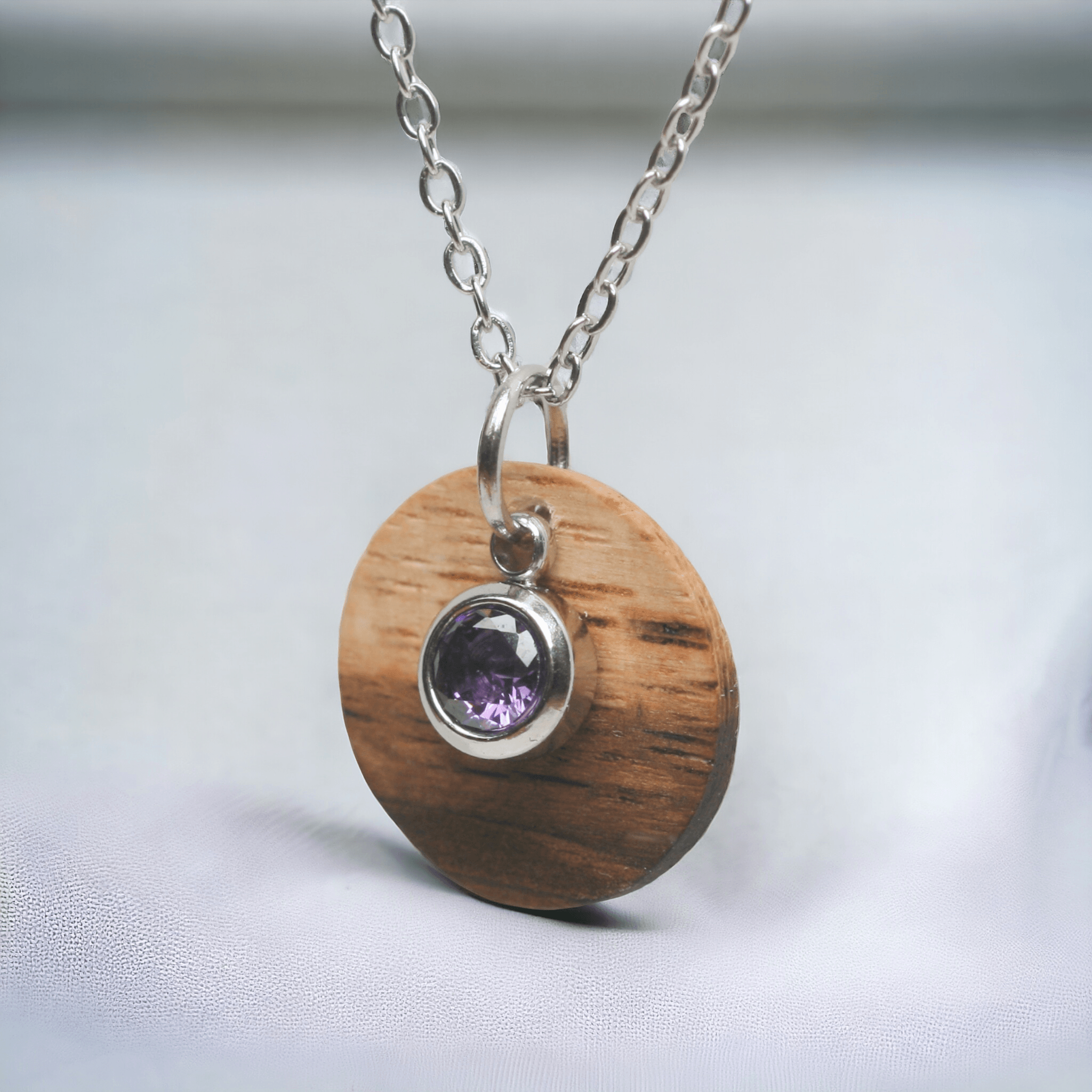 Halskette Geburtsstein „Februar“ | Zirkonia Amethyst