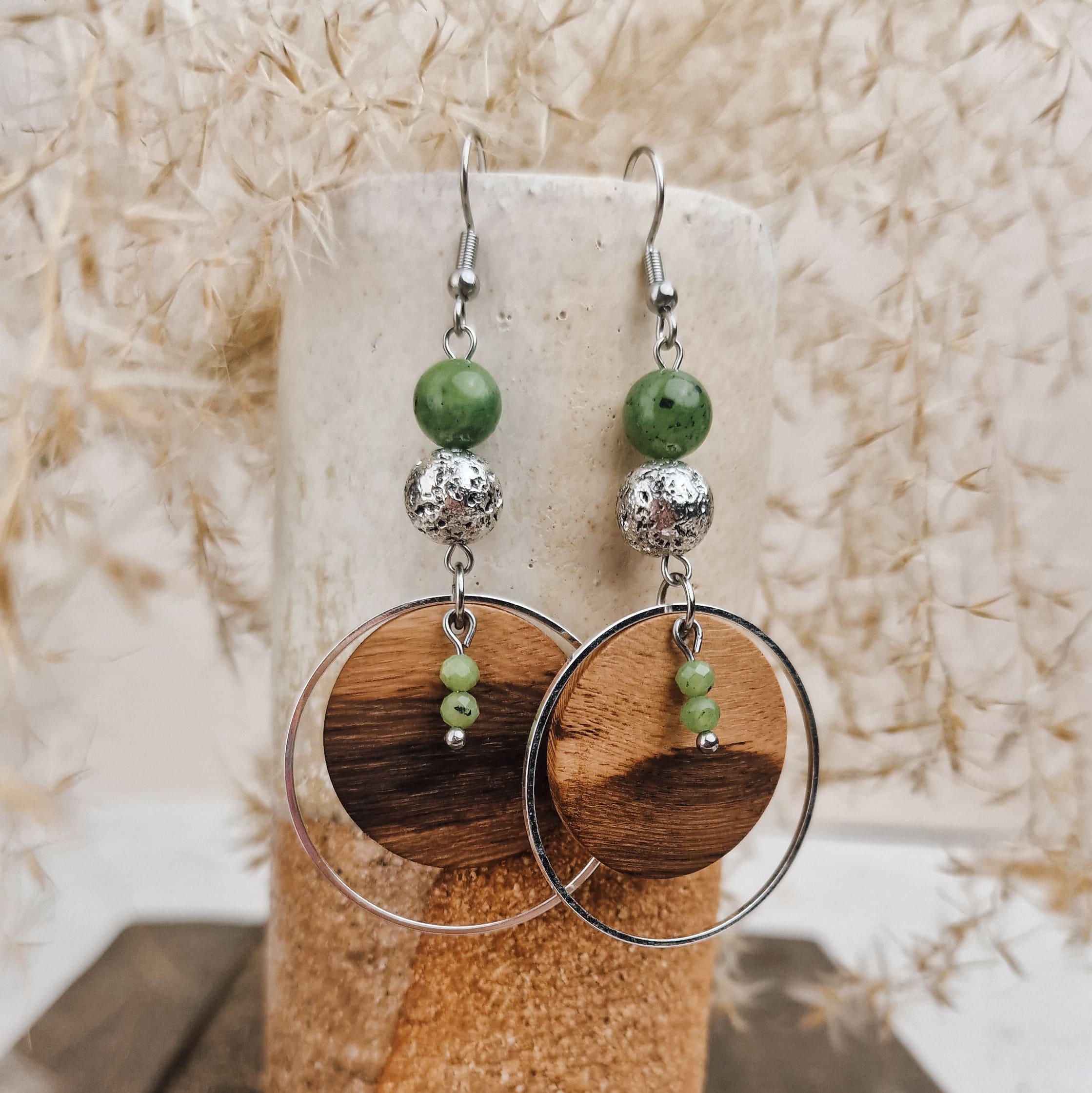 Ohrringe "Muskateller silber" - Holzschmuck Astwerk