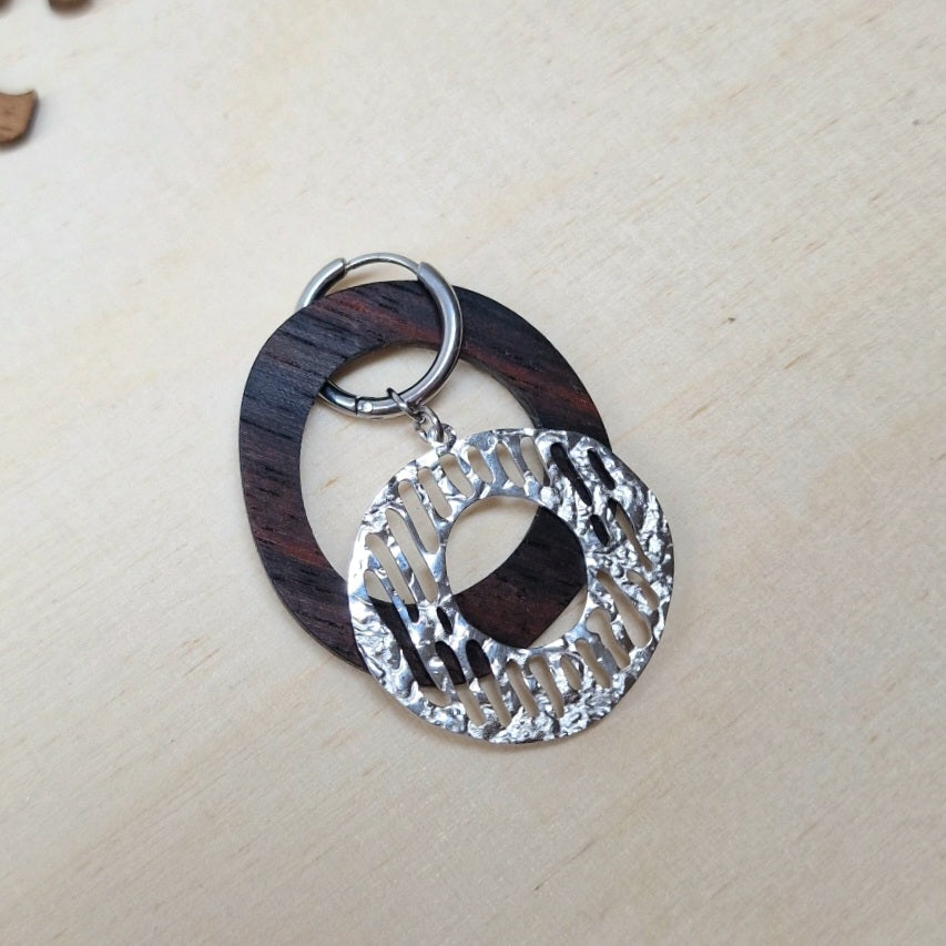 Mix &amp; Match Nussholz Charms SET Silber