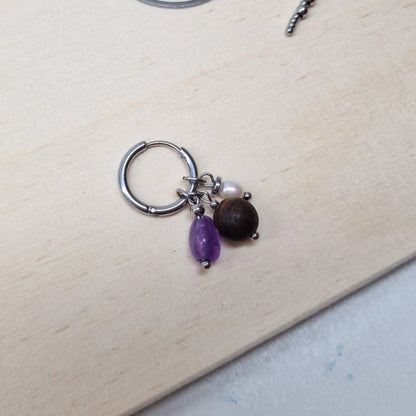Mix &amp; Match Größere Steine Charms SET Silber