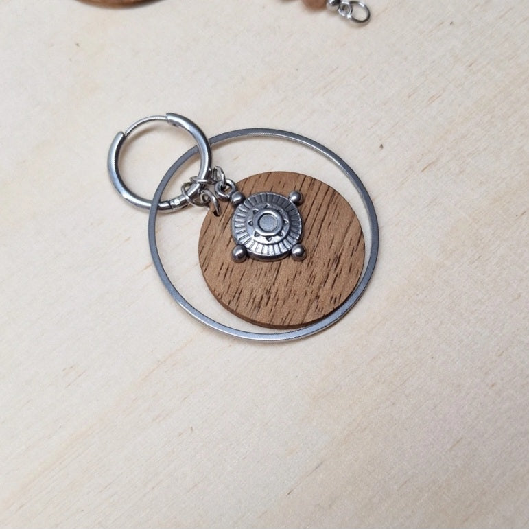 Mix &amp; Match Nussholz Charms Silber