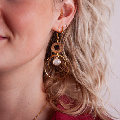 Earrings &quot;Harmonia gold&quot;