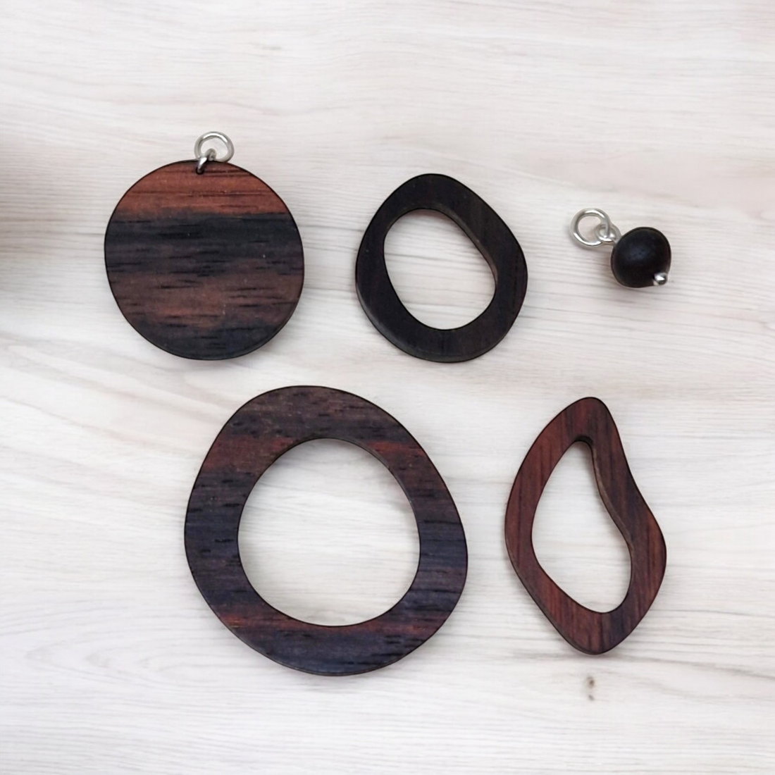 Mix &amp; Match Ebenholz Charms SET Silber