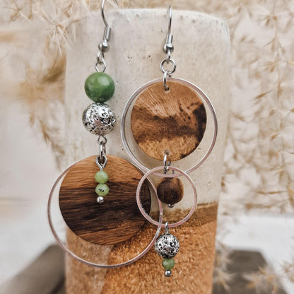 Ohrringe &quot;Muskateller silber&quot; - Holzschmuck Astwerk