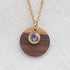 Halskette Geburtsstein „Juni“ | Heller Zirkonia Amethyst - Holzschmuck Astwerk