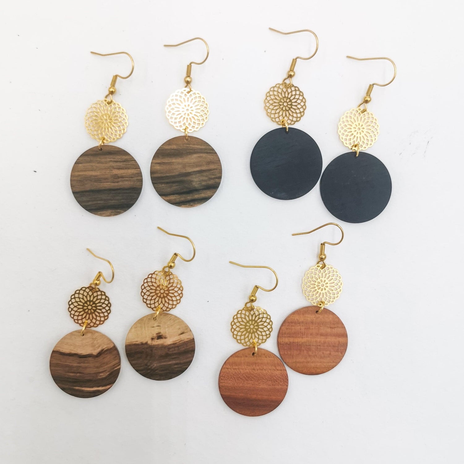 Ohrringe &quot;Oriental Gold&quot; - Holzschmuck Astwerk