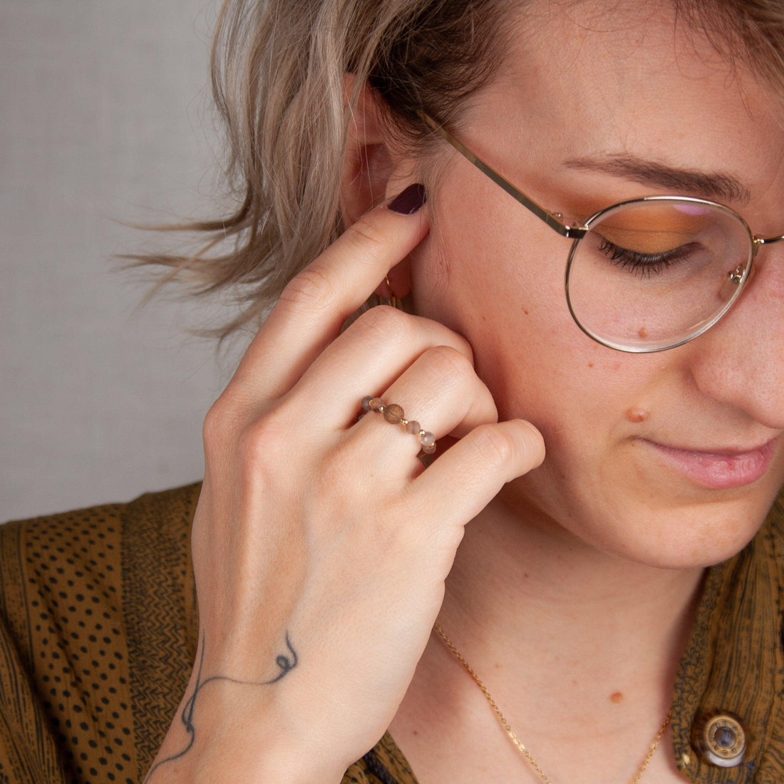 Ring &quot;Gänseblümchen&quot; - Holzschmuck Astwerk